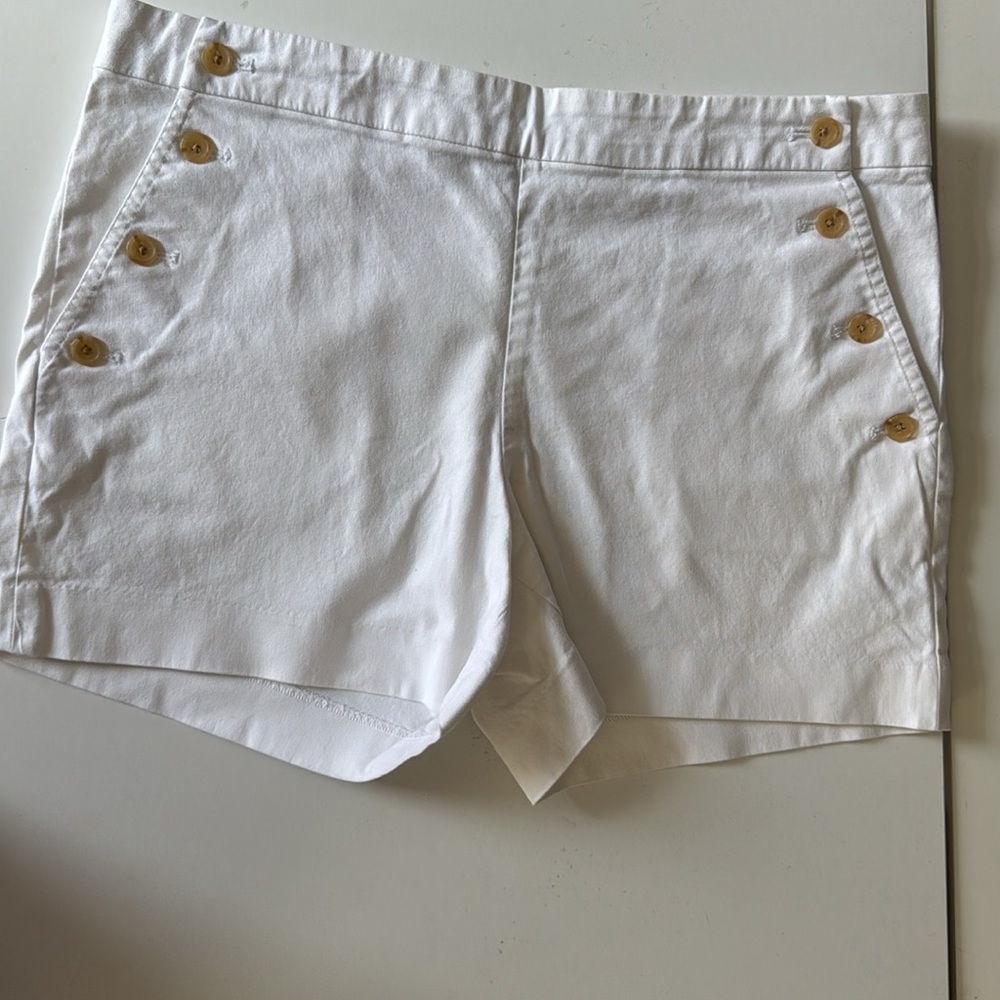 Banana Republic High Waist Sailor White Shorts size 10 - Picture 3 of 4